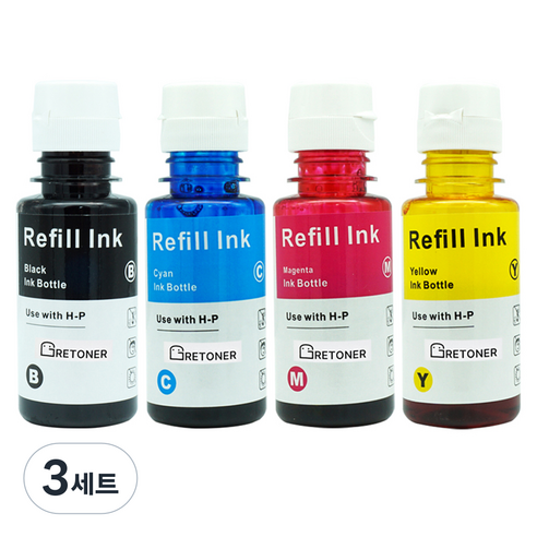 그래토너 INK-610 밸류팩 삼성 호환잉크, 검정, 파랑, 빨강, 노랑, 3세트