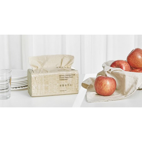 생활공작소 뽑아쓰는 무표백 천연펄프 키친타올 100매입, 3개 실사용 후기 | 효과 있을까? - 상품 이미지 2