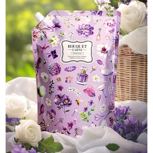 부케가르니 딥퍼퓸 섬유유연제 화이트머스크향 리필 후기 분석 - 제형 및 향기 테스트