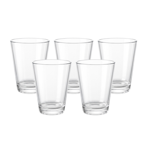리빙메이트 PC 안깨지는 라운드 물컵 330ml, 투명, 5개
