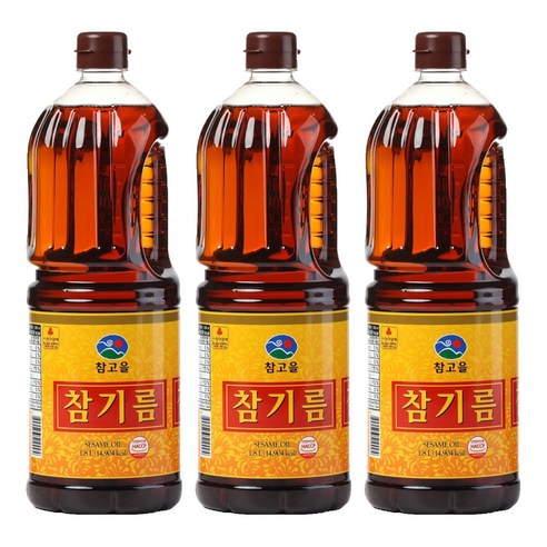 참고을 참기름, 1.8L, 3개