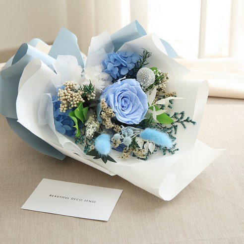 뷰티풀데코센스 생화 프리저브드 꽃다발 후기 분석 - 섬세한 꽃잎 디테일