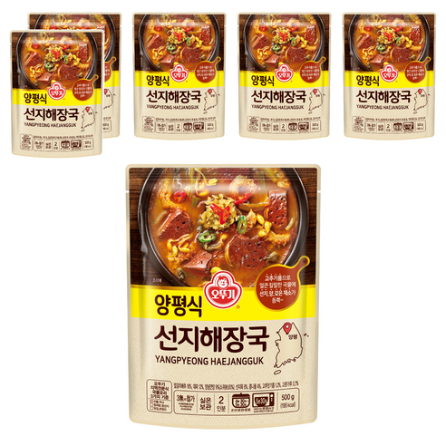 오뚜기 양평식 선지 해장국, 500g, 6개