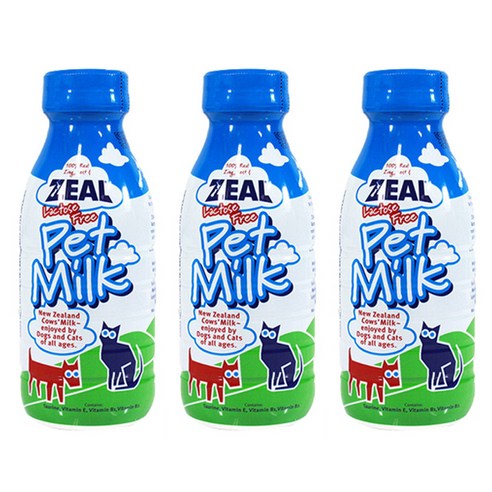 질 뉴질랜드 펫밀크 강아지 우유, 우유맛, 380ml, 3개
