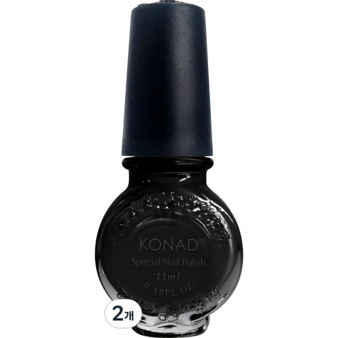 코나드 스페셜 네일 폴리쉬, S25 블랙, 11ml, 2개