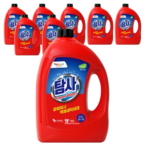 탐사 파워워시 액체세제 본품, 2.5L, 8개