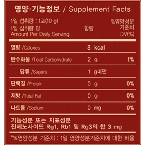한삼인 홍삼정 진스틱 100p 선물포장