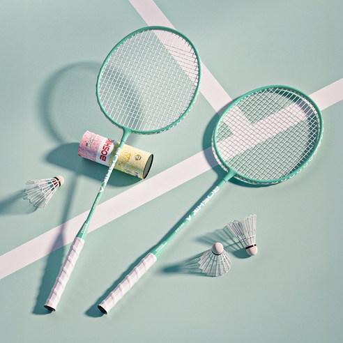 BOSHIKA 배드민턴 라켓 2p + 셔틀콕 3p + 헤드커버 2p + 그립밴드 2p + 가방 풀구성 이미지 2