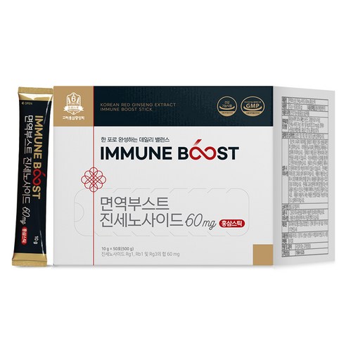 고려홍삼중앙회 면역부스트 진세노사이드 60mg 홍삼스틱 50포, 500g, 1개