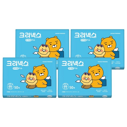 크리넥스 휴대용 티슈, 50매, 4개
