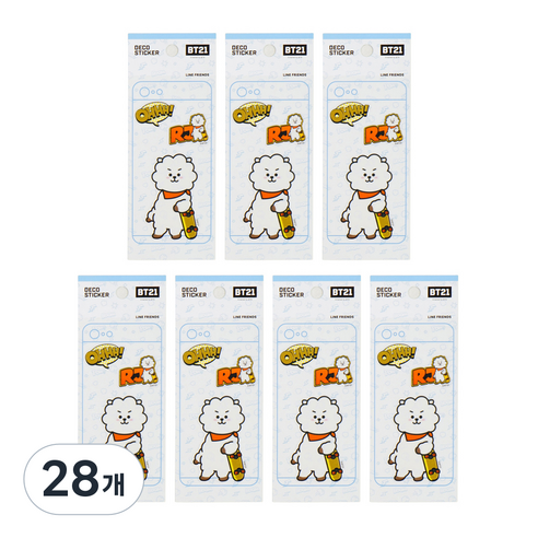 라인프렌즈 BT21 모바일 데코 스티커 2탄, 알제이, 28개