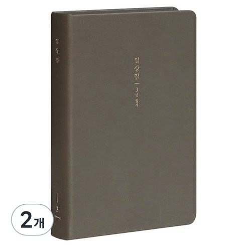 아이코닉 일상집 3년 일기장 다이어리, 03 Ash brown, 2개