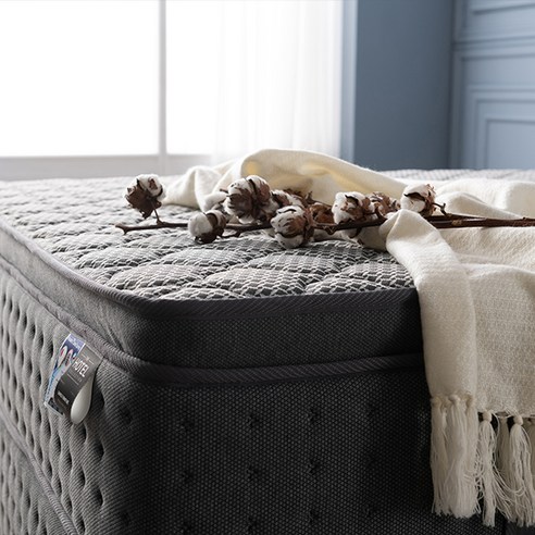 매트리스 설치 완료 모습과 사용자 만족도 조사 내용