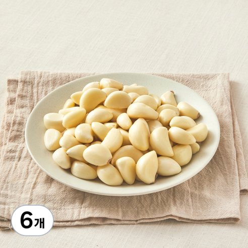 국내산 유기농 깐마늘, 200g, 6개