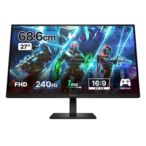 HP FHD 오멘 27S 240Hz 게이밍 모니터, 68cm, 780G6AA