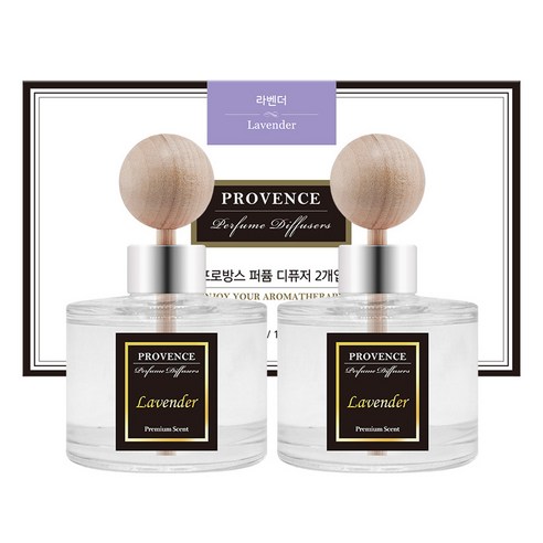 더허브샵 프로방스 퍼퓸 차량용 디퓨저 120ml, 라벤더, 2개