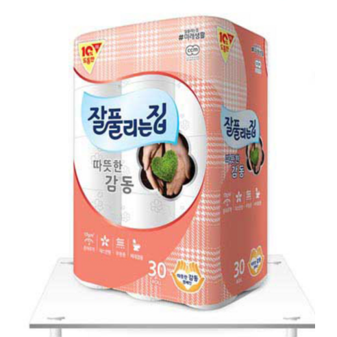 잘풀리는집 따뜻한감동 3겹 데코 고급롤화장지 이미지 2