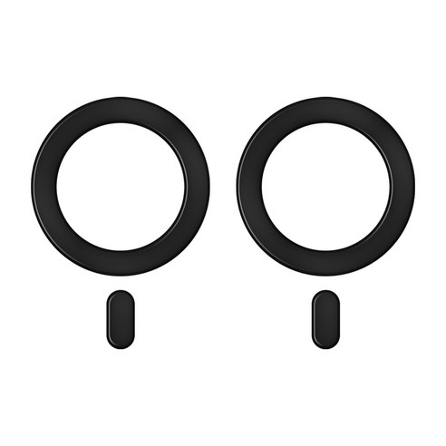 홈플래닛 맥세이프 자석 스티커 2개입, 블랙, 1세트