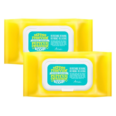 아리얼 스트레스 릴리빙 퓨어풀 클렌징 티슈 솔직 후기 | 피부 타입별 분석 - 상품 이미지 1