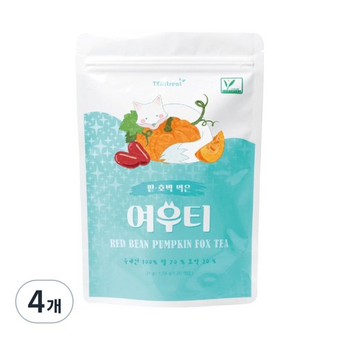 티트리트 여우티 팥호박차, 1.55g, 20개입, 4개