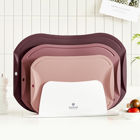 도블레 칼집나지 않는 도마세트 후기 분석 - 보관 거치대 상세