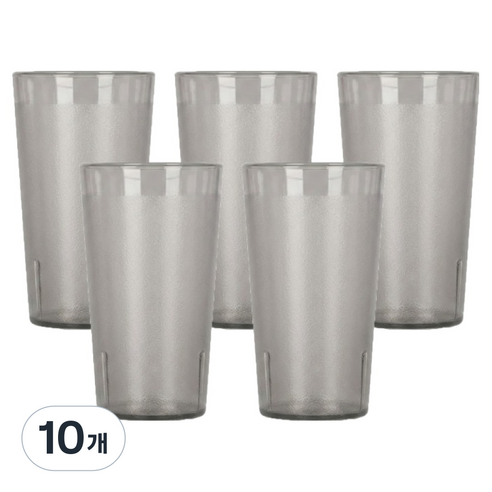 리빙메이트 국산 PC 안깨지는 물컵 340ml, 스모그, 10개