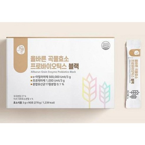올바른건강식품 곡물효소 프로바이오틱스 블랙 90p 270g, 1개 이미지 2