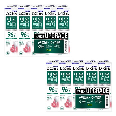 2080 닥터크리닉 잇몸치약 투, 140g, 10개