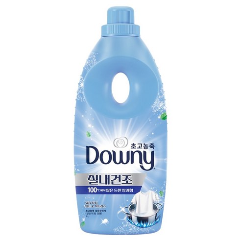 다우니 실내건조 삶음 탈취 초고농축 섬유유연제 민트 앤 시트러스 본품, 1L, 1개