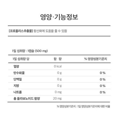 뉴트리디데이 프리미엄 프로폴리스 180정, 1개 이미지 3