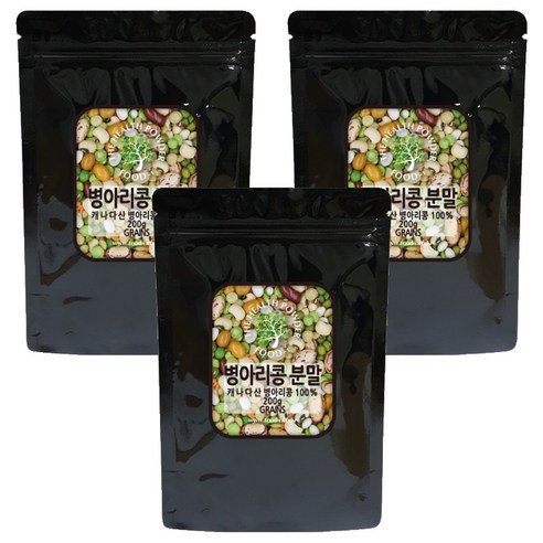 캐나다산 병아리콩 분말, 200g, 3개