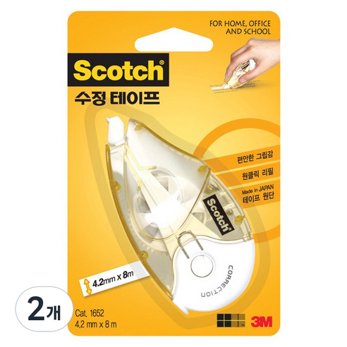 스카치 수정 테이프 4.2mm x 8m, 2개