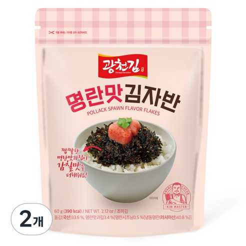 광천김 명란맛 김자반, 60g, 2개