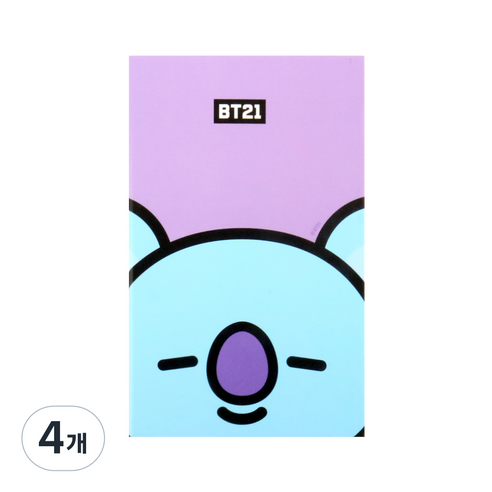 BT21 다이어리S + 스티커 + 포토 프레임 카드, 코야, 4개