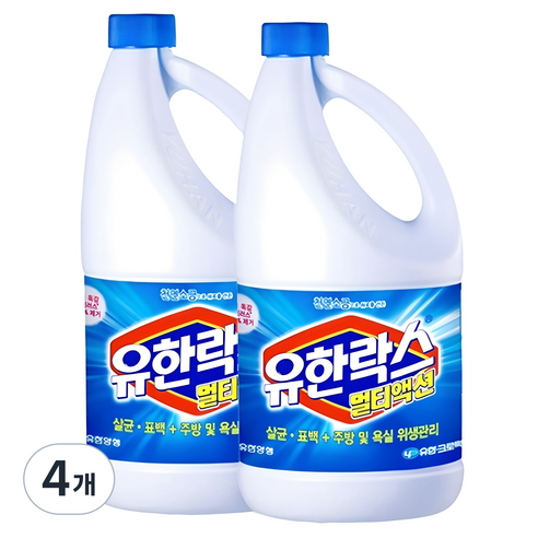 유한락스 멀티액션 레귤러, 1.8L, 4개