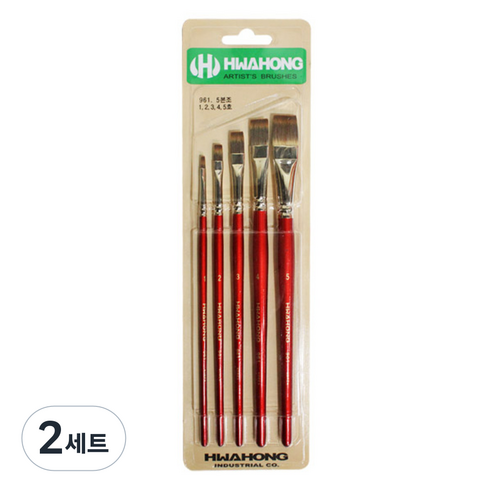 화홍산업 961 디자인 구성붓 세트 5종, 1호, 2호, 3호, 4호, 5호, 2세트