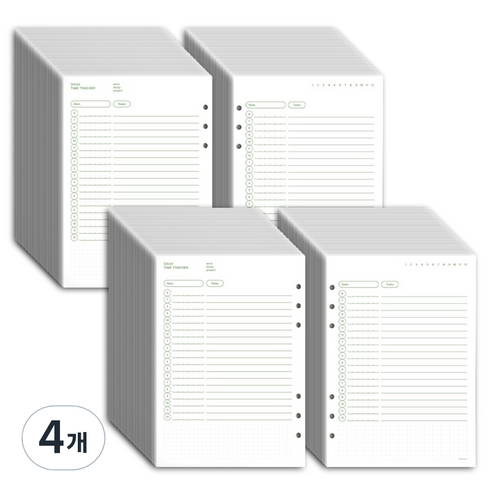 페이퍼리안 마이 에디션 A5 6공 데일리 타임트랙커 내지, 4개, 40매