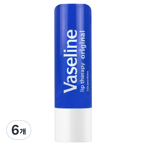 바세린 립테라피 스틱, 오리지날, 4.8g, 6개