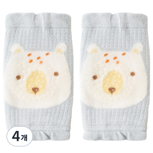 스타도어 심플 애니멀 메쉬 무릎보호대 Free 2p, 곰, 4개