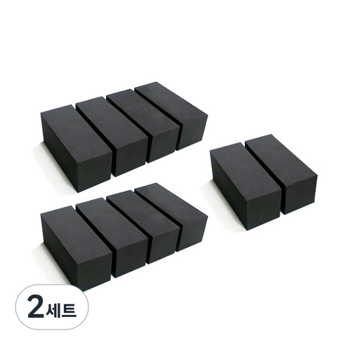 타노스 순정형 빅 스펀지 도어가드 10p, 블랙, 2세트