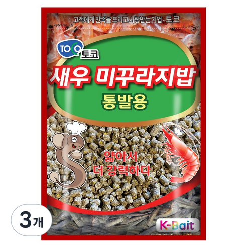 토코 통발용 새우 미꾸라지밥, 3개, 400g
