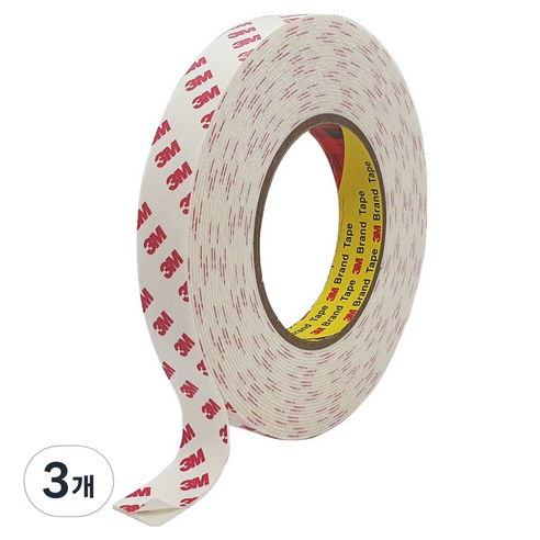 쓰리엠 폼 두꺼운 흰색 양면테이프 20mm x 10m, 3개