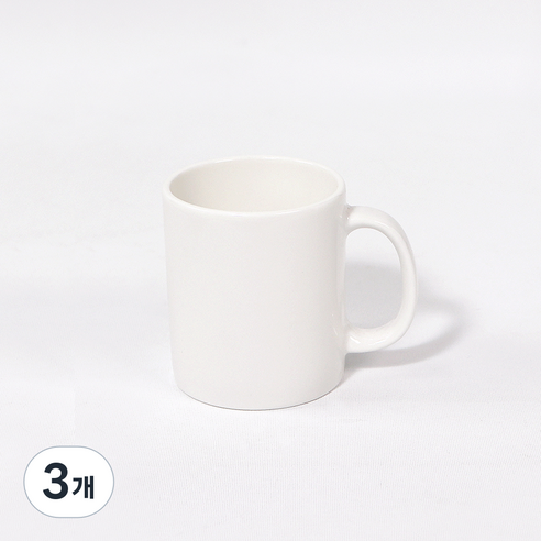 해피정 심플 에스프레소 잔 100ml, 화이트, 3개