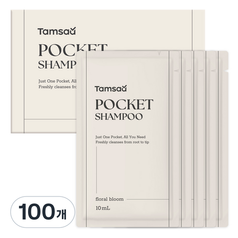 탐사 포켓 여행용 샴푸, 10ml, 100개