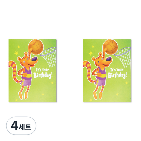 홀마크 생일 축하 카드 세트, HKB8477, 4세트
