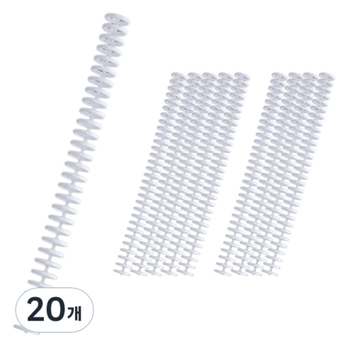 30공 바인더 루즈링, 화이트, 20개, 12mm