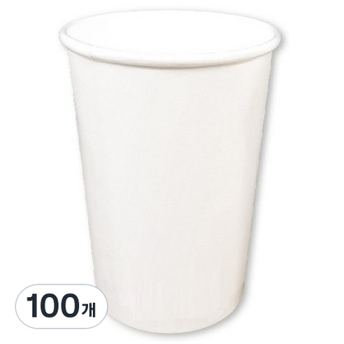 이로울생활 테이크아웃 무인쇄 종이컵 380ml, 100개, 1개입