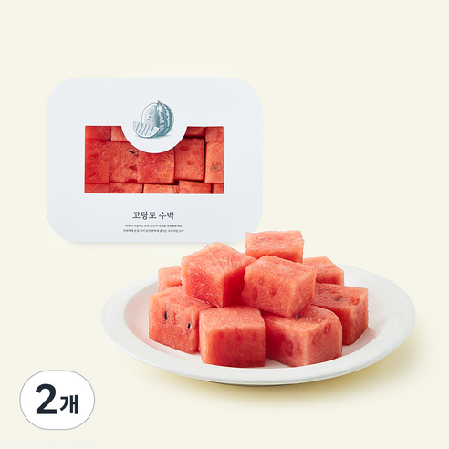 컷팅 고당도 수박, 500g, 2개