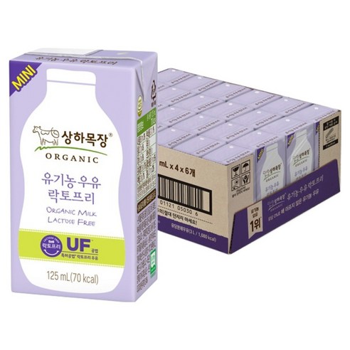 상하목장 락토프리 멸균우유 MINI, 125ml, 24개