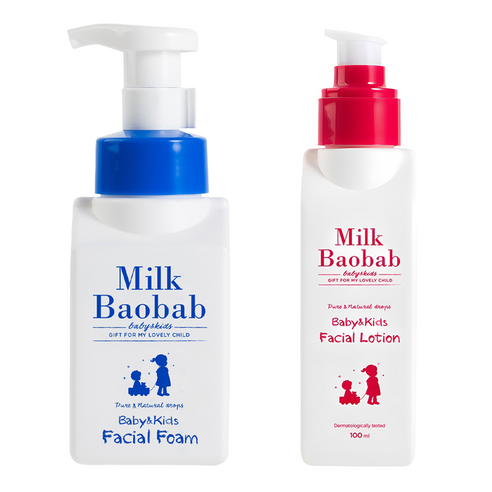밀크바오밥 베이비앤키즈 페이셜 폼 300ml + 로션 100ml 솔직 후기 | 피부 타입별 분석 썸네일